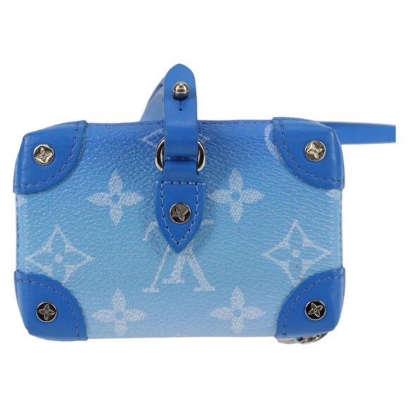 LOUIS VUITTON Monogram Clouds Trunk Necklace Wallet Blue M45440 Auth hk2959M - Picture 3 of 16